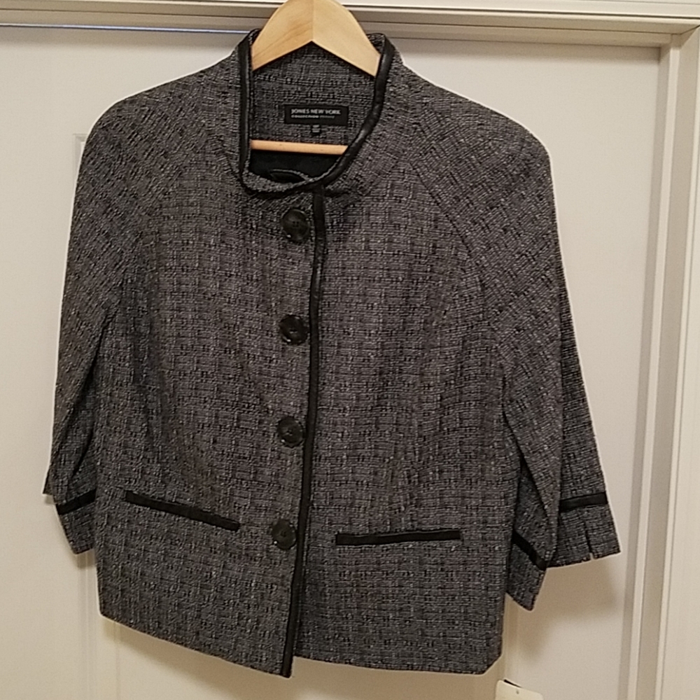 NWT Jones New York Tweed Jacket - 12 Petite - Picture 2 of 8